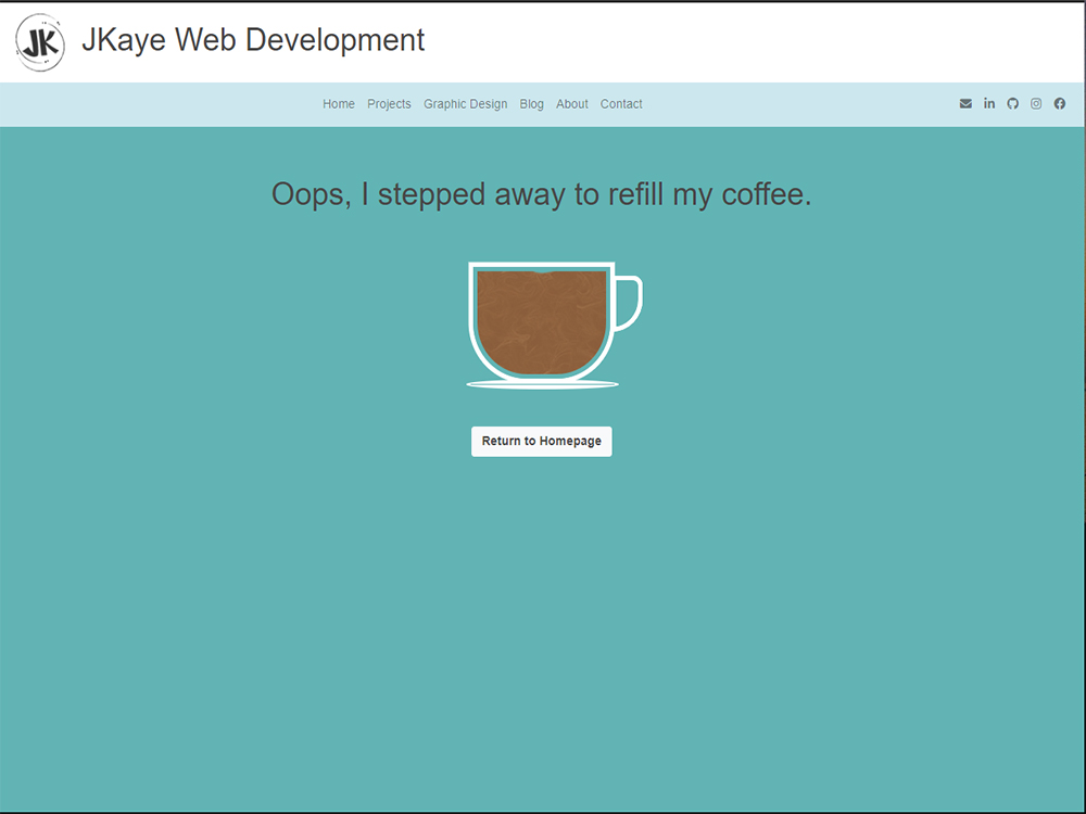 screenshot custom 404 page
